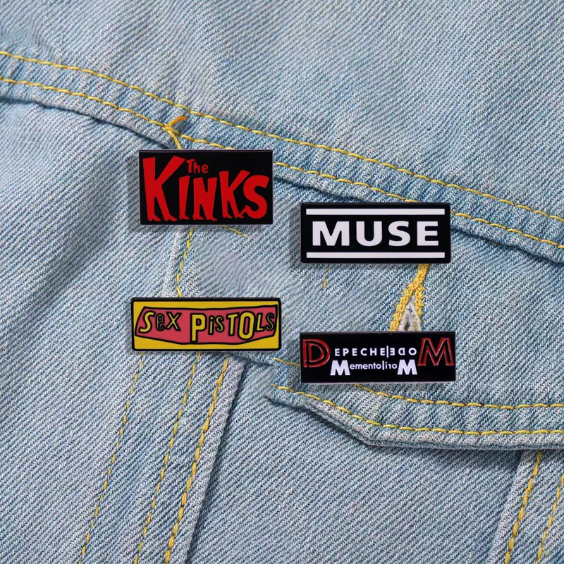 Classic Rock Band Logo Enamel Pin Pop Music Badge Brooch Fan Collection Medal Jewelry Gift Clothing Accessories Wholesale