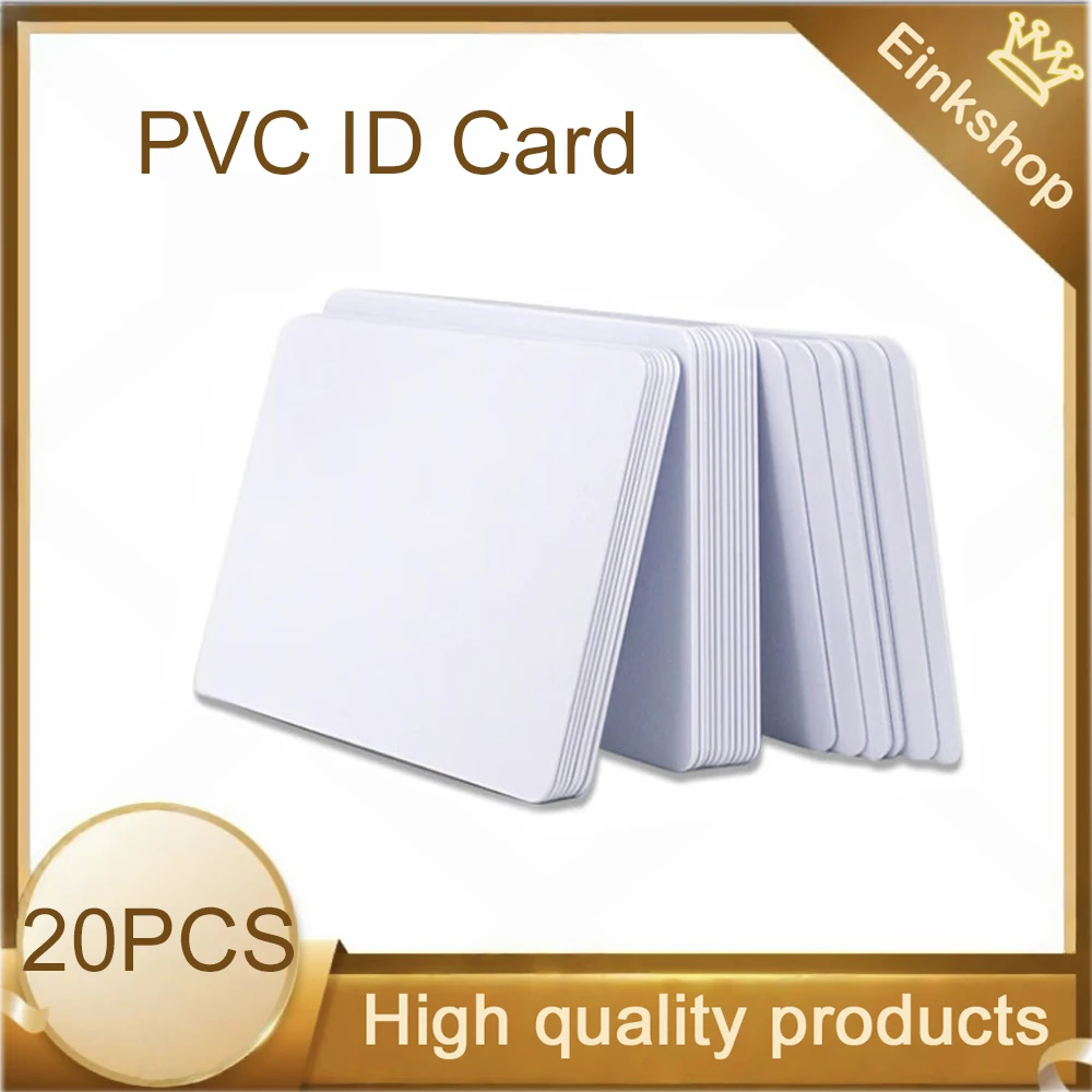20X Waterproof Plastic ID Card Glossy White Blank Inkjet Printable PVC Card Business Card for Epson for Canon Inkjet Printer