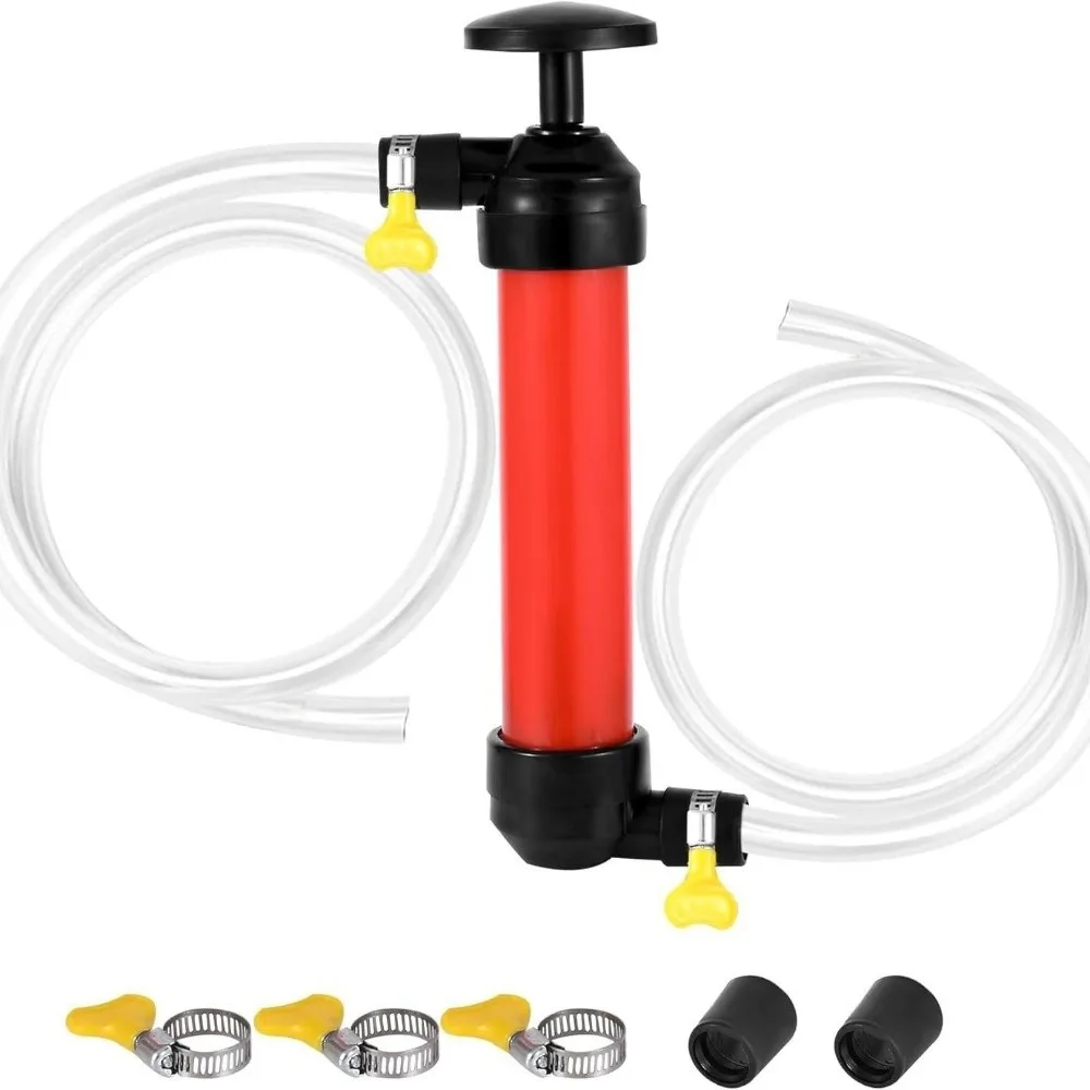 PVC Tube Manual Fuel Pump Air Pump Design Self Priming Oil Extractor Pump with Clamp Gas Siphon Hose Pump Car Fuel Transfer