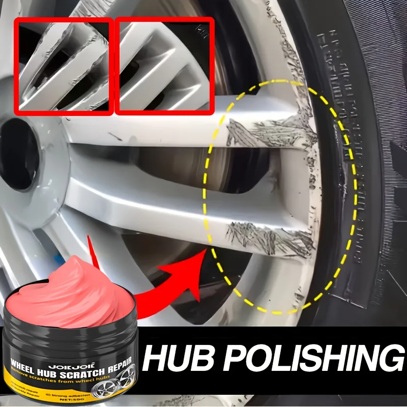Car Wheel Scratch Repair Kit, Includes Polishing Paste, Enhances Maintenance Effectiveness,Restores Wheels to Like-New Condition