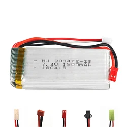 7,4 V 1800 mAh 2S 903472   Batteria Lipo per WLtoys L959 L969 L979 L202 L212 Auto telecomandate Huanqi 955 Barca RC Batteria da 7,4 V 20C