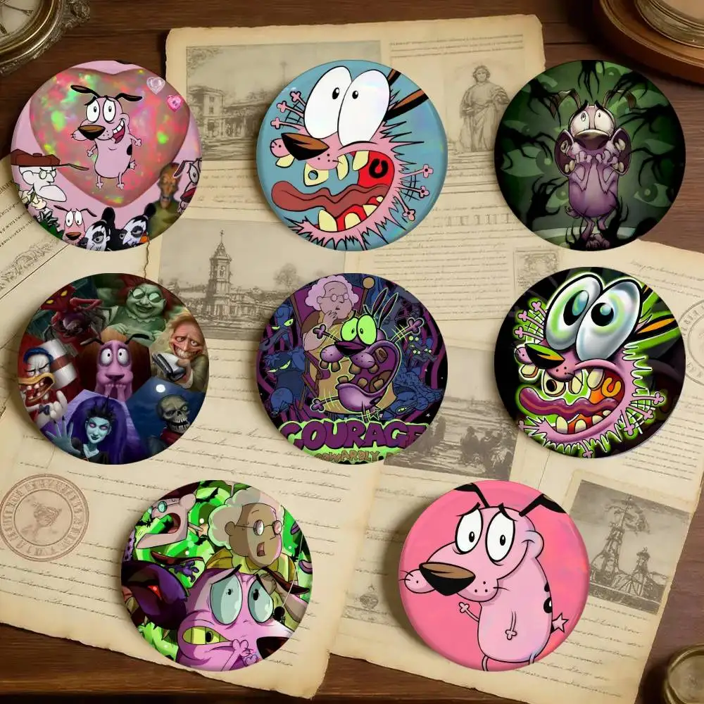 C- Court The C- Cowly Dog Badges 25 32 44 58 75 Mm Round Cosplay Pin Bag Decor Fans Collect Friends Gifts Brooch Souvenir