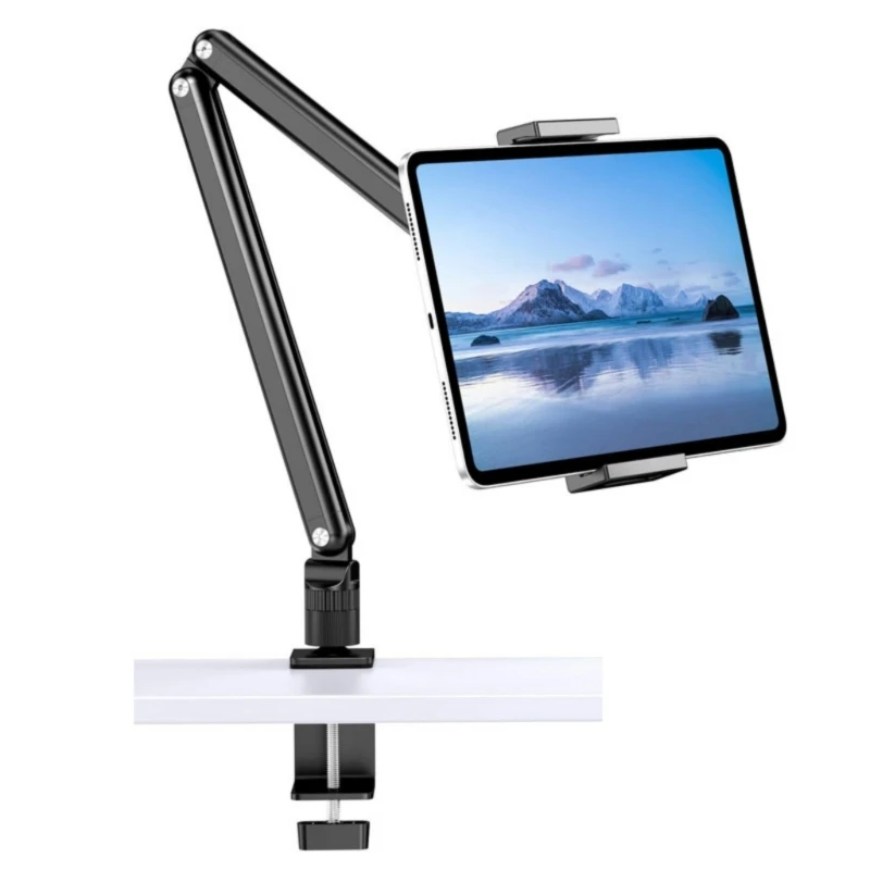  Universal Aluminum Alloy Tablets Stand With 4 Axises Adjustment And 360 Degree Rotation For 4.7 To 13inch Devices