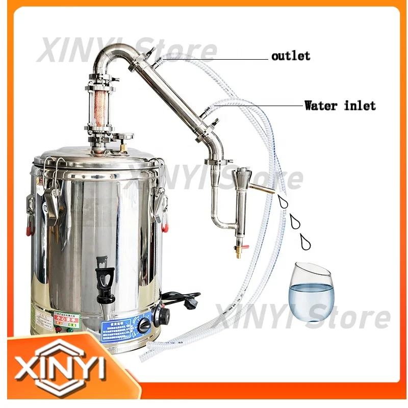 70L Electric Distiller for Stainless Steel Distilled Water Machine Self-brewing Brandy Whiskey Brewing Machine for Home