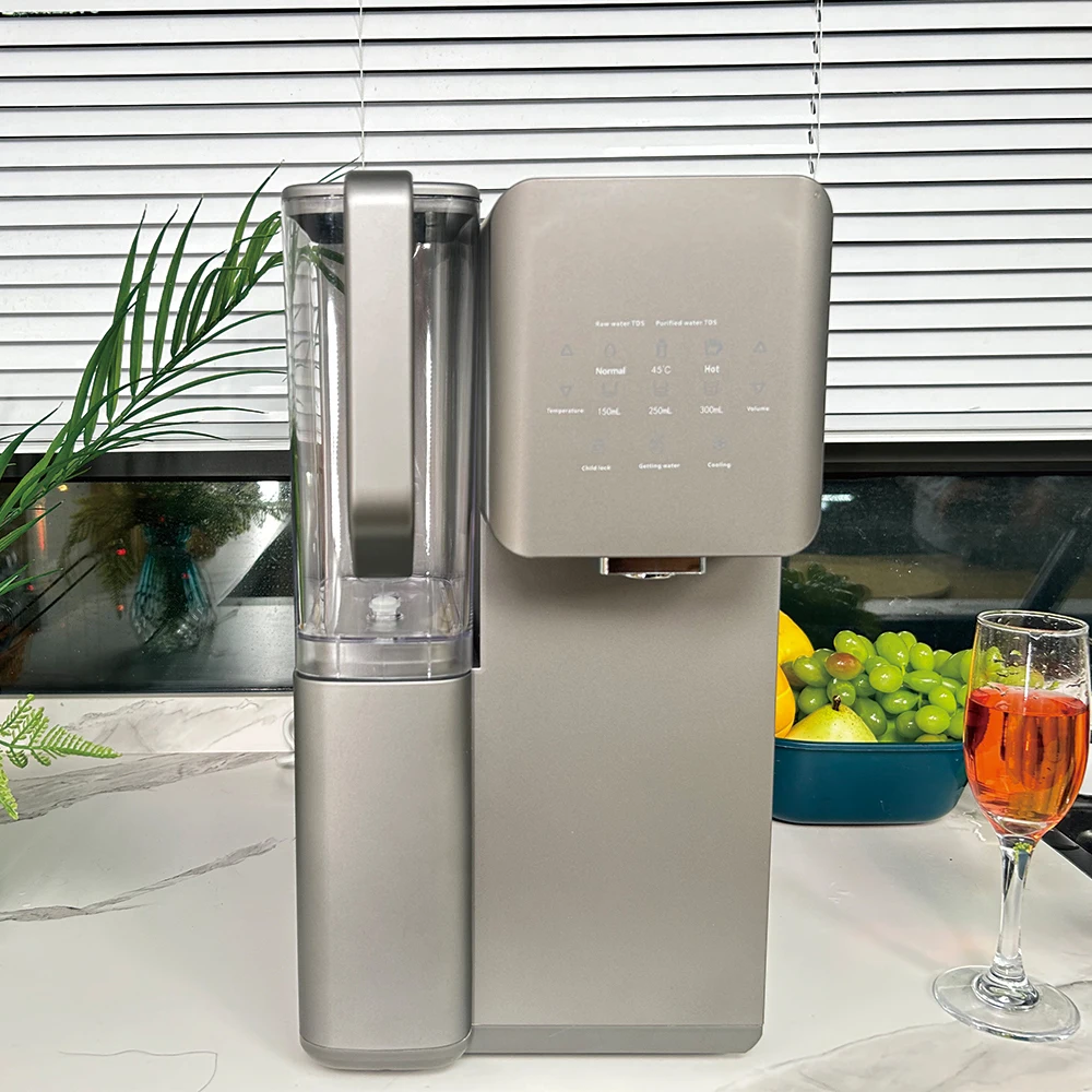 Electric Free Standing RO Reverse Osmosis Water Filter System Desktop Hot/Cold Water Dispenser For Household & Hotel Use