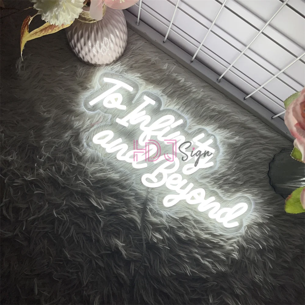 To intinity and beyond Neon Led Sign Wedding Party Room Wall Decor Bedroom Bar Club Decoration Wedding Neon LED Signs