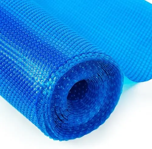 16 mil Solar Pool Cover, 12 x 24 ft Rectangle Bubble Blanket | Heat Trapping Solar Blanket, Compatible With Inground