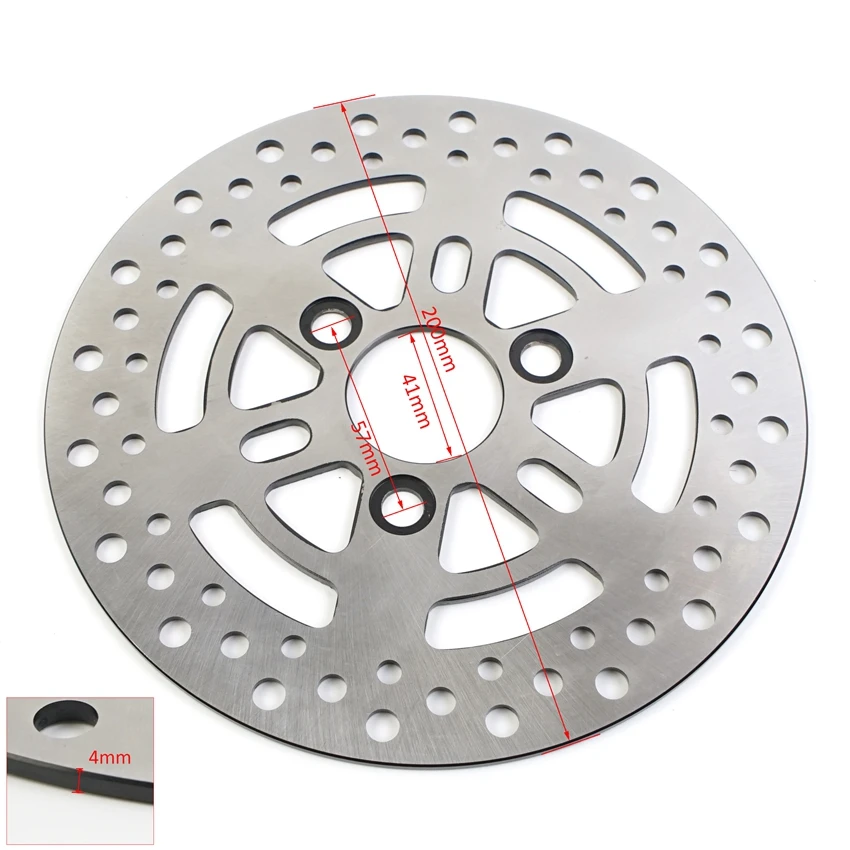 200mm RPM Brake Caliper with Disc Rotor Set Universal Motorcycle Brake 43mm Pitching for Honda Yamaha Kawasaki
