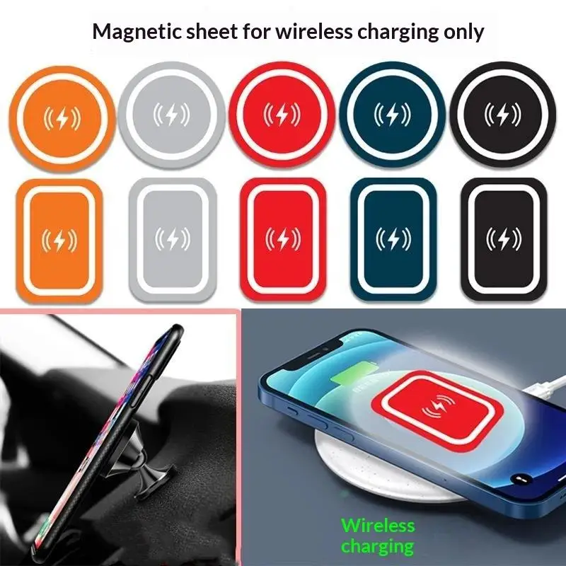 1pcs Metal Plate Ultra Thin Supporting Wireless Charging Universal Car Mount Magnetic Holder Sticker Iron Sheet for Mobile Phon