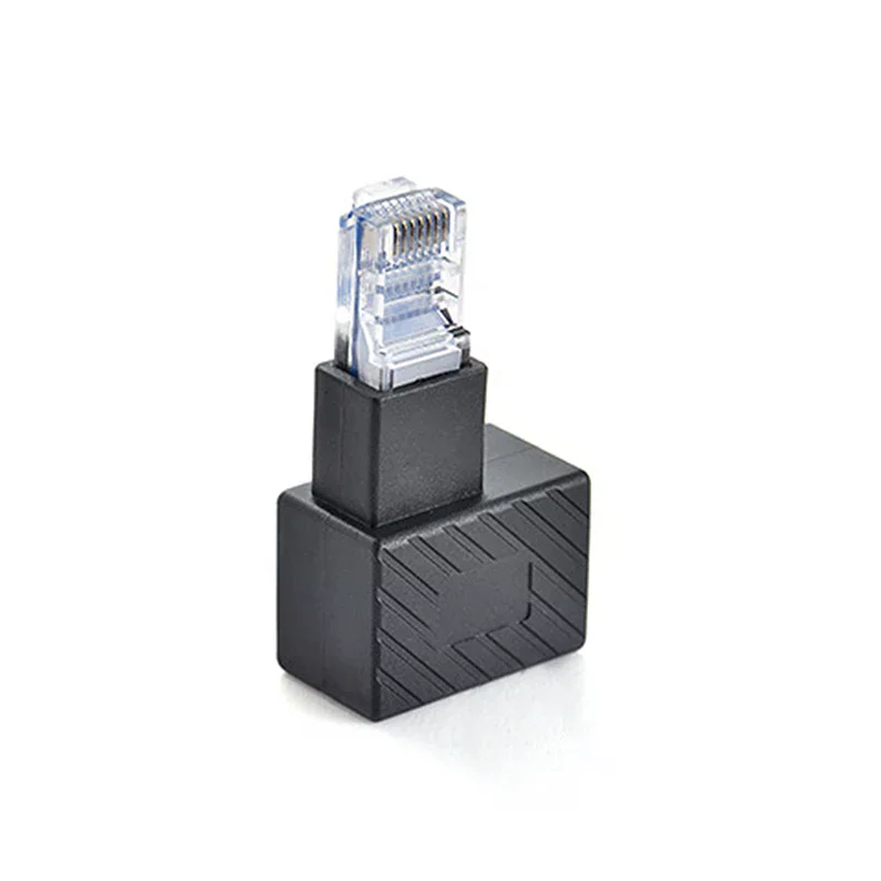 90 Degree 270 Degree Up Down Left Right Multi-angle RJ45 Male to Female Lan