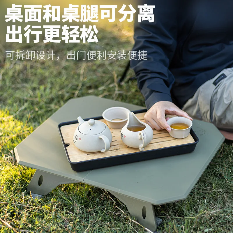 Lightweight Portable Folding Camping Table Height Liftable Plastic Small Table for BBQ Self Driving