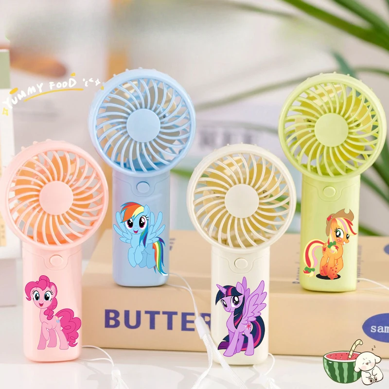 

My Littles Ponyi Mini Fan Kids Summer Portable Fans Girls Outdoor Sports Anime Cooling Appliances Women Office Accessories Gift