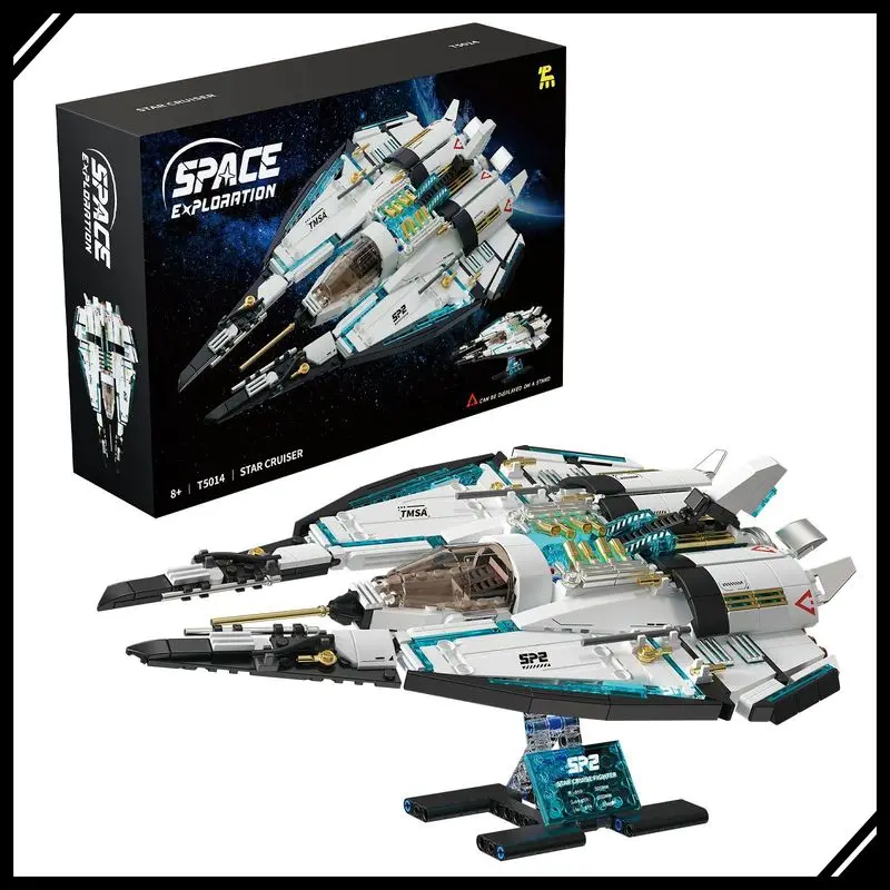 

Набор строительных блоков Galaxy Space Explorer Fighter, космическая станция, модель корабля, сделай сам, сборная игрушка, коллекционный дисплей, подарок