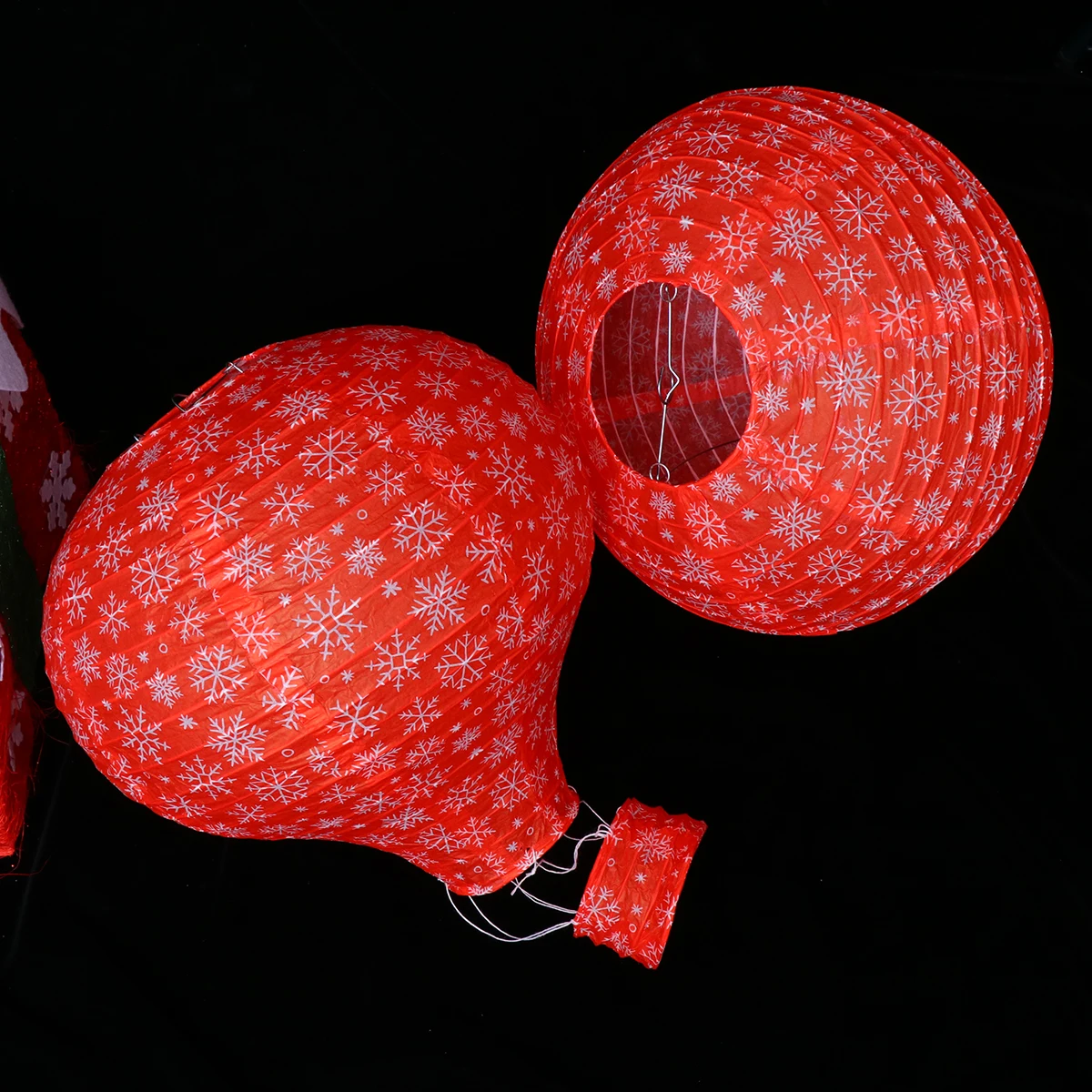 

5pcs 12 Inches Hot Air Paper Creative Charming Hanging Ornaments Wedding Halloween Party Decoration Red