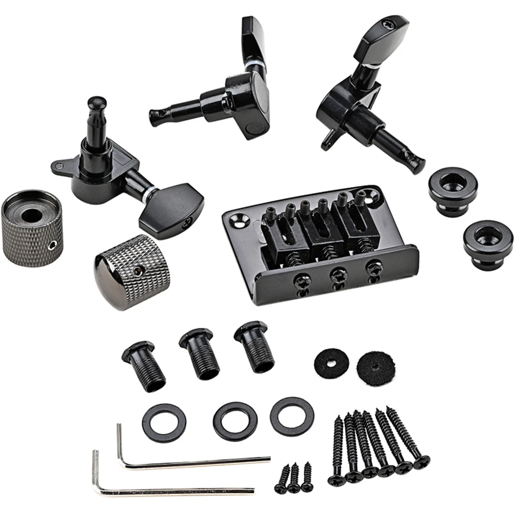 

Guitar Bridge DIY Parts 1R2L Tuning Peg Saddle Control Knob Replacement Acoustic Iron Accessories
