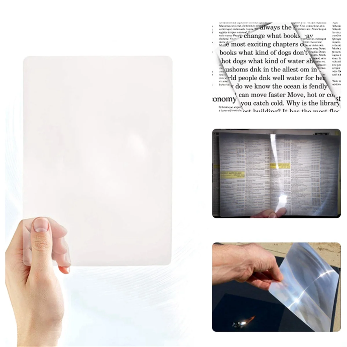SUPER HOT Full Page Large Sheet Magnifier Magnifying Glass Reading Aid Lens