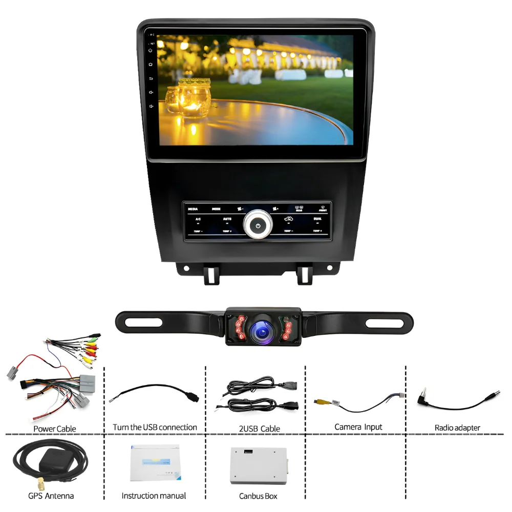 10 Inch Android 13 Car Radio Wireless Android Auto Touch Screen For Ford Mustang 2010 - 2014 Car intelligent systems Mirrorlink