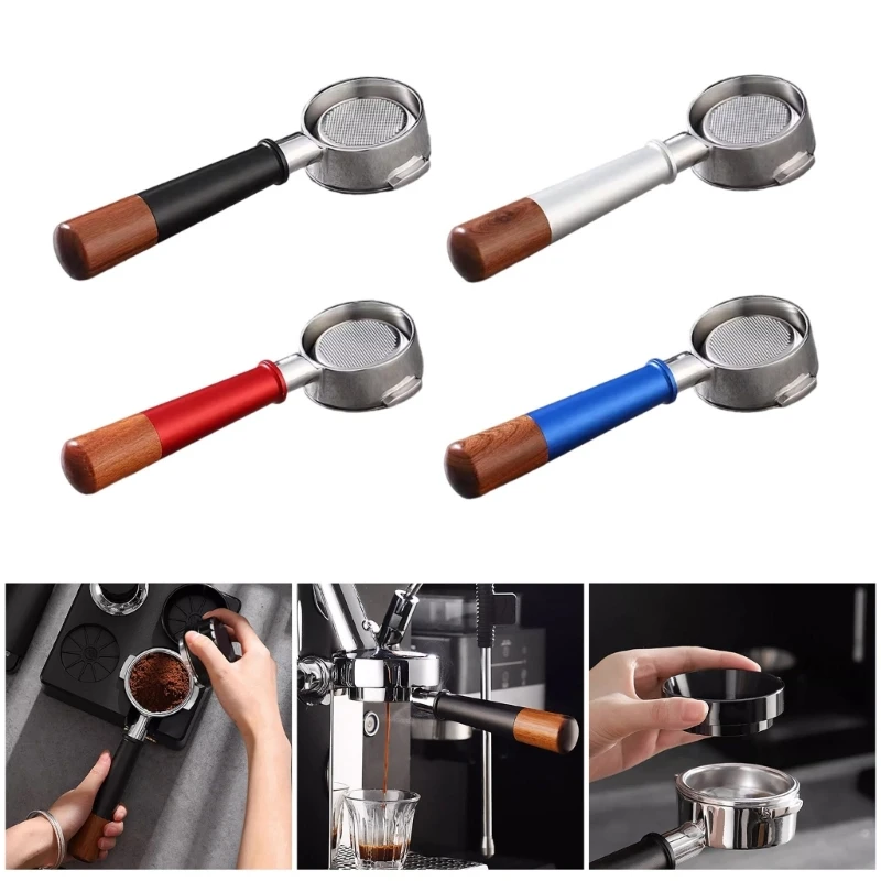 Handle Coffee Portafilter Stainless Steel Espresso Machine Bottomless Filter Holder Home Baristas Accessories