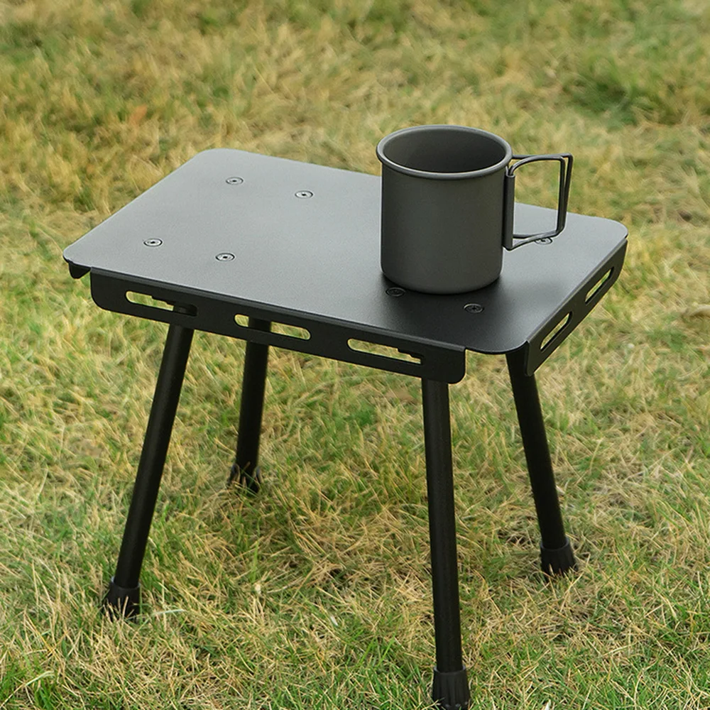 

Портативный табурет или тактический приставной столик - Комбинированный набор: портативный мини-складной столик и походный табурет с сумкой для переноски для использования на природе, рыбалки