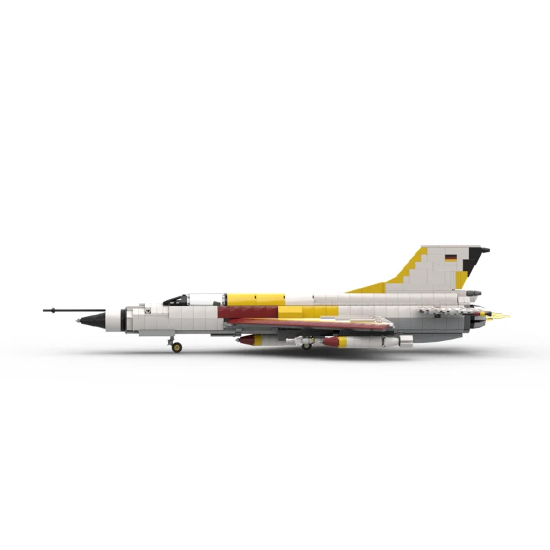 WW II Militärwaffen MiG 21, White Shark Rogers Super Fighter MOC Bausteine Lernspielzeug Ziegel für Kinder Geschenke