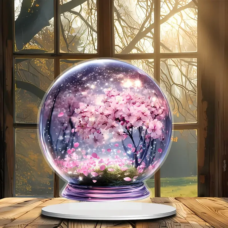 Colorful Shell & Stream Statue,Apples, Mushrooms, Vase,2D Acrylic Figurine,Home,Office,Studio,Room,Table Ornament Desktop Decor - Image 6