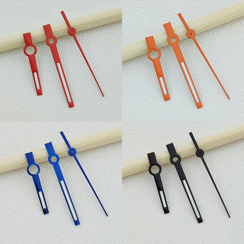 Uhrenzeiger NH35 Zeiger Blaue Leuchtzeiger Rot Orange Schwarz Grün Blau Gold Silber Goldene Zeiger Passend für NH35 NH36 NH38 NH70 Uhrwerke