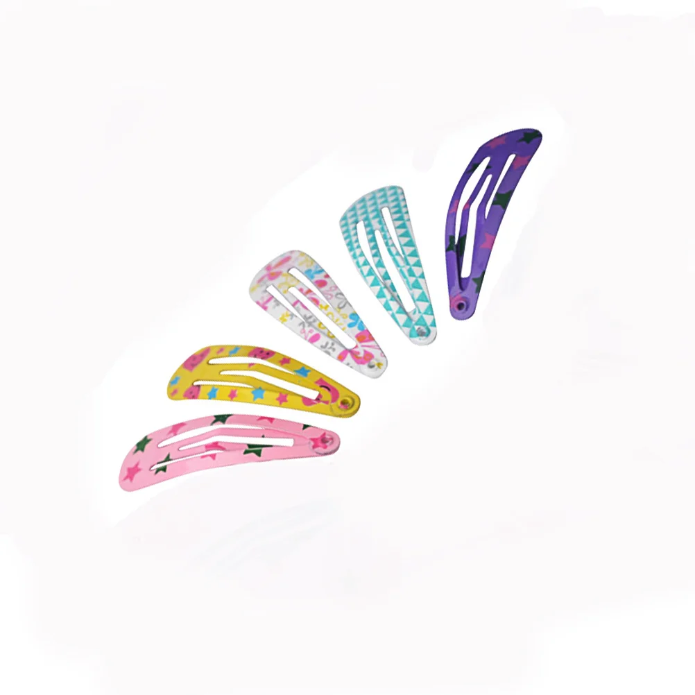 

40Pcs Ultra-Safe Hair Clips Cute Cartoon Designs for Girls Toddlers Kids Snap Barrettes Assorted Patterns Stars Hearts Flowers