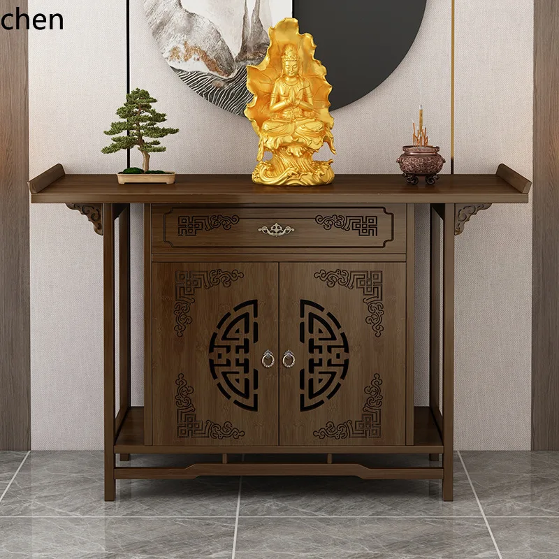 Cz offering table buddha table for homesolid wood chinoiserie offering table bench offering   god of wealth buddhist niche