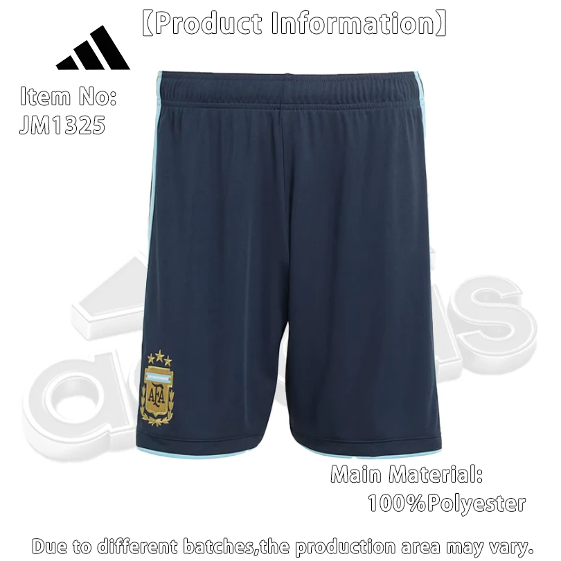 Pantalones Cortos de Fútbol para Fanáticos de la Selección Argentina de la Copa Mundial FIFA 2026, Jersey Número 26, Adidas, JM1325