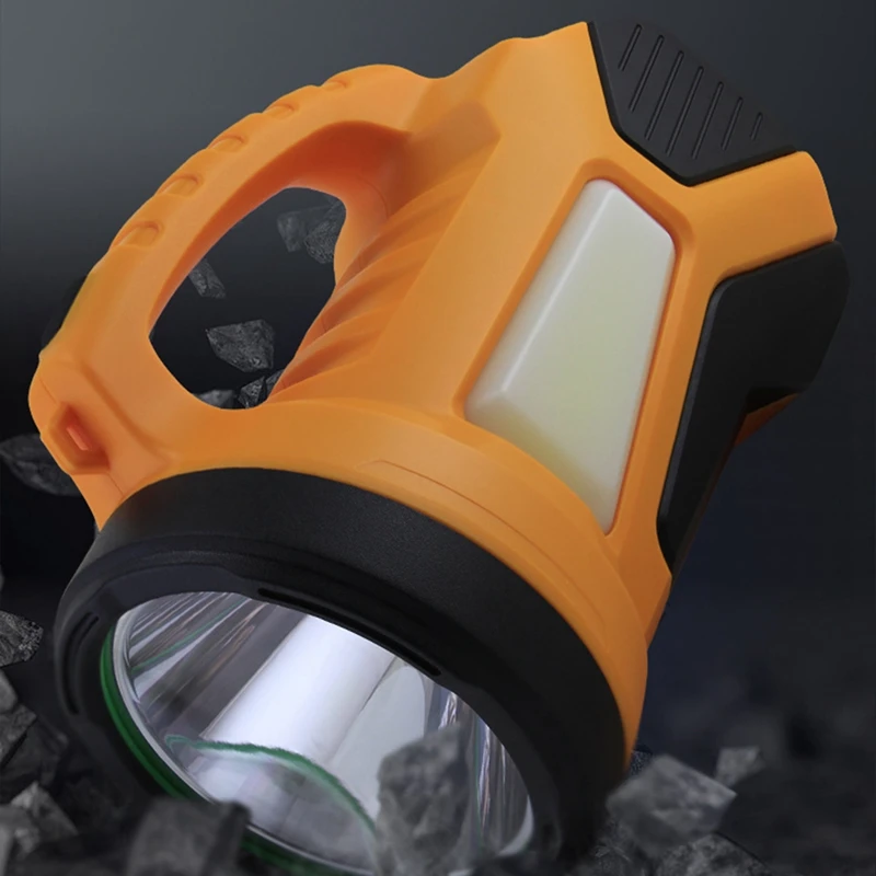 Strong Light ABS Light Multi-Functional High-Power Searchlight Outdoor Camping Rechargeable Miner's Lamp