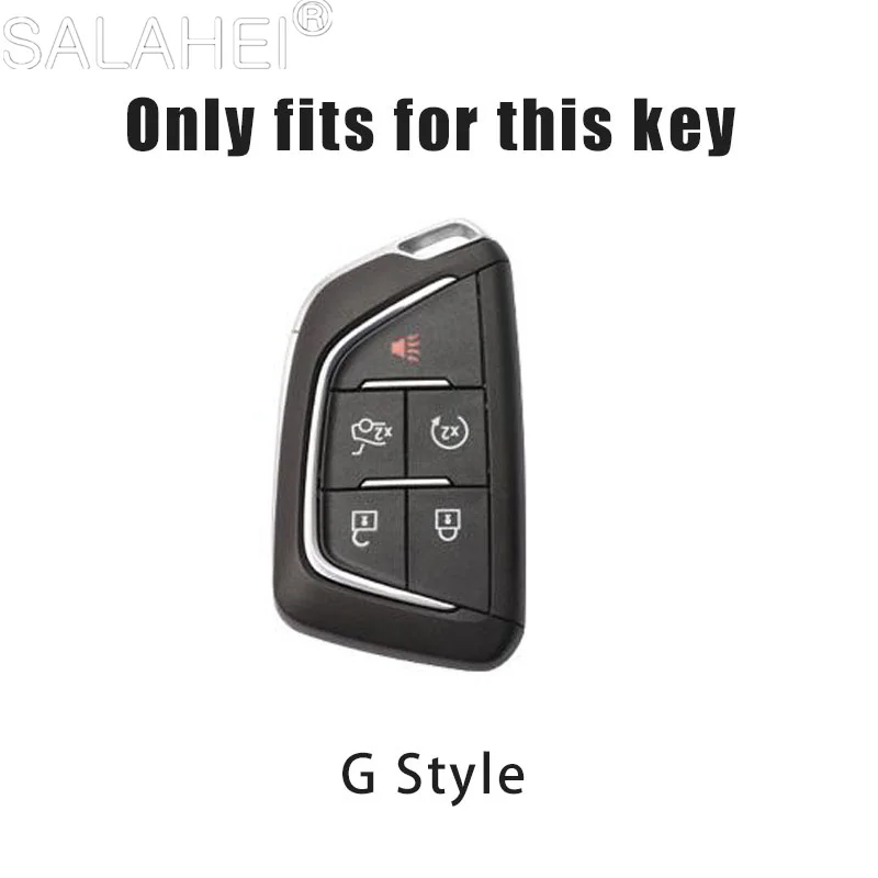 Zinc Alloy Car Smart Key Case Cover Holder Protector For Cadillac CT4 CT5 CT4-V C8 Corvette 2018 2019 2020 2021 Auto Accessories