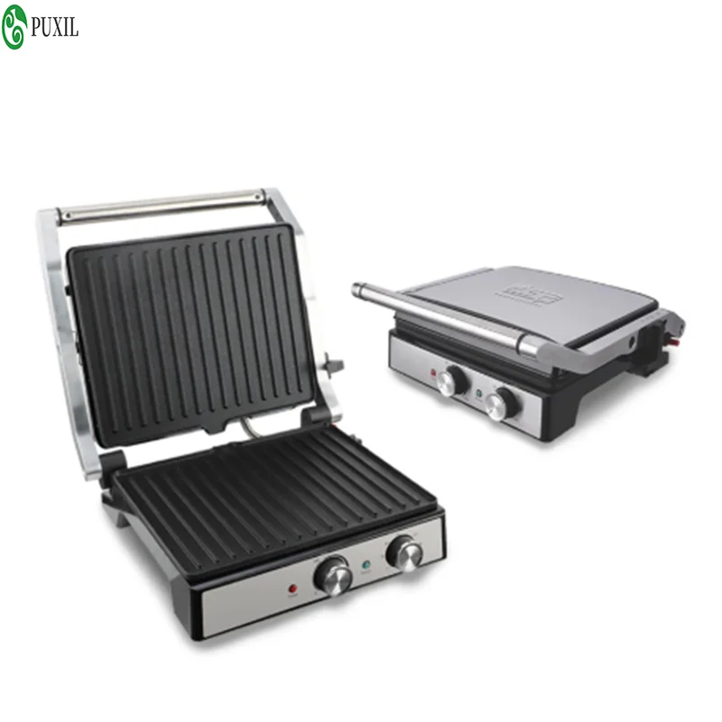 Stainless steel electric contact grill three in one sandwich machine with detachable plate, adjustable temperature, 4-piece Pani