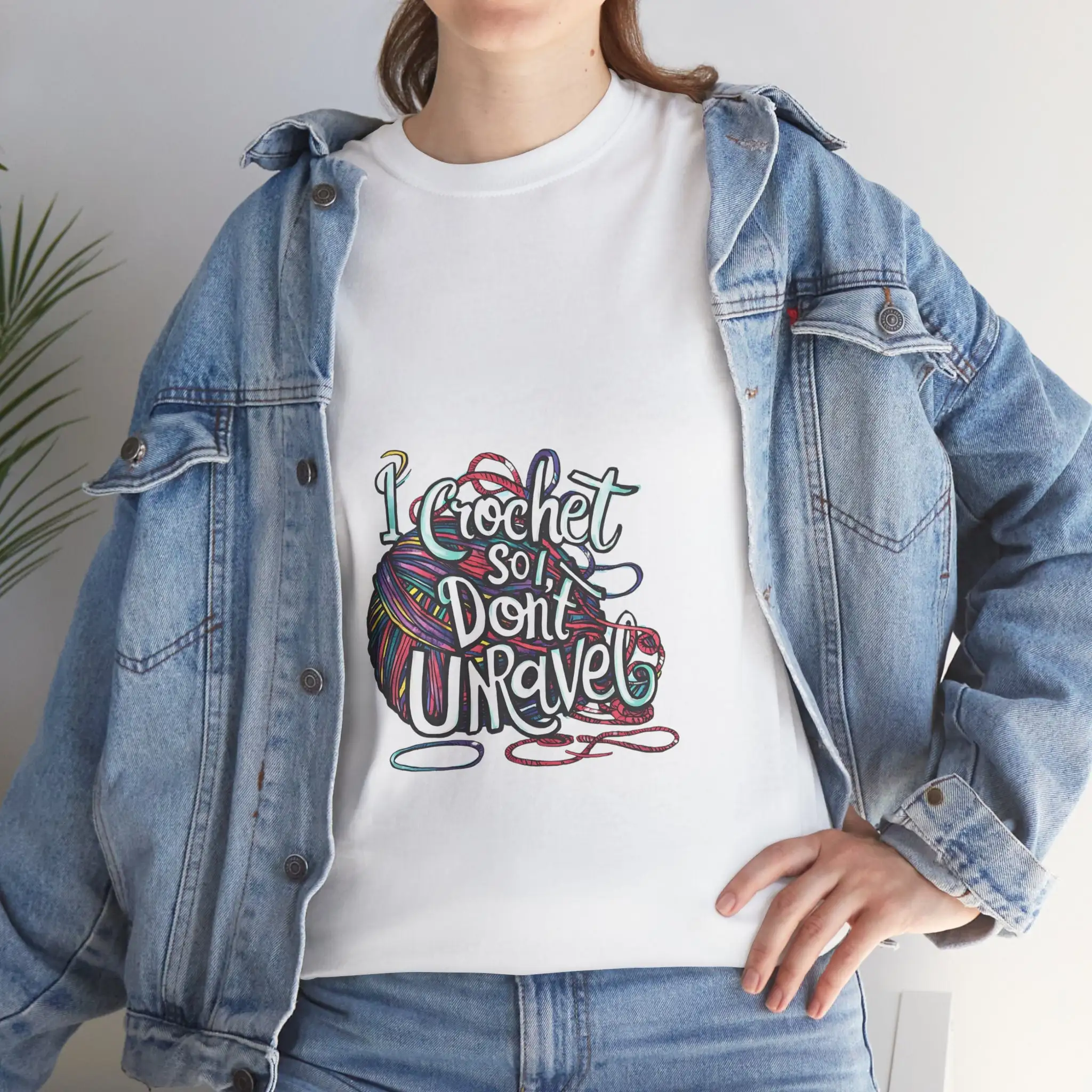 I Crochet So Don'T Unravel T Shirt Funny For Women Stress Relief Yarn Lover Crafter Cute