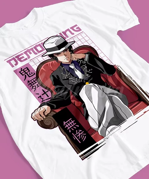 Anime Demon Slayer Muzan Kibutsuji Printed T-shirt Men's and Women's T-shirt Men's Top Sports T-shirt Men's T-shirt Summer Tee