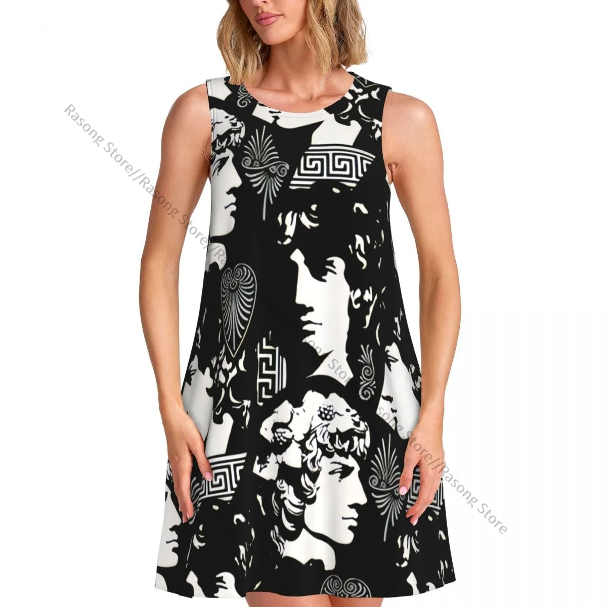 ชุดสตรี Antinous พระเจ้าฤดูร้อน Casual T เสื้อชายหาดชุดถัง