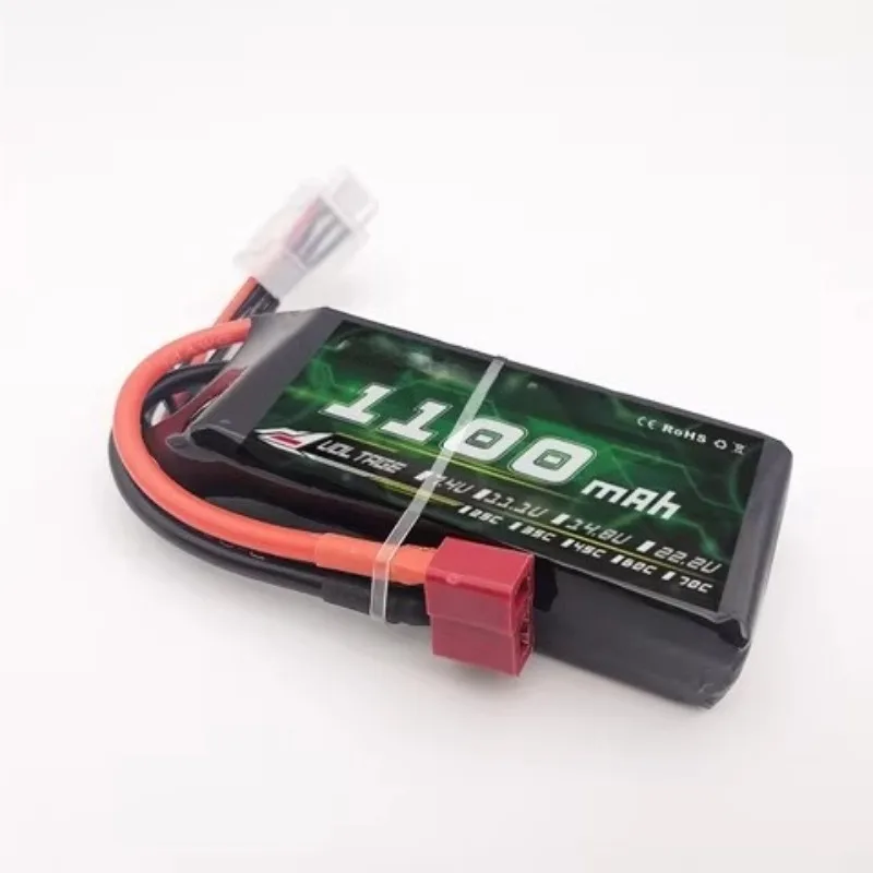 New 11.1V 35C 900-2200mAh With T Plug Battery For RC Cars DJI RC Quadcopter Aireplane Helicopter FPV Drones Parts Climbing Car