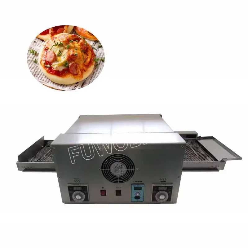 18 Inch Large Capacity Stone Conveyor Pizza Oven 400 Degree Fast Uniform Baking For Commercial Restaurant