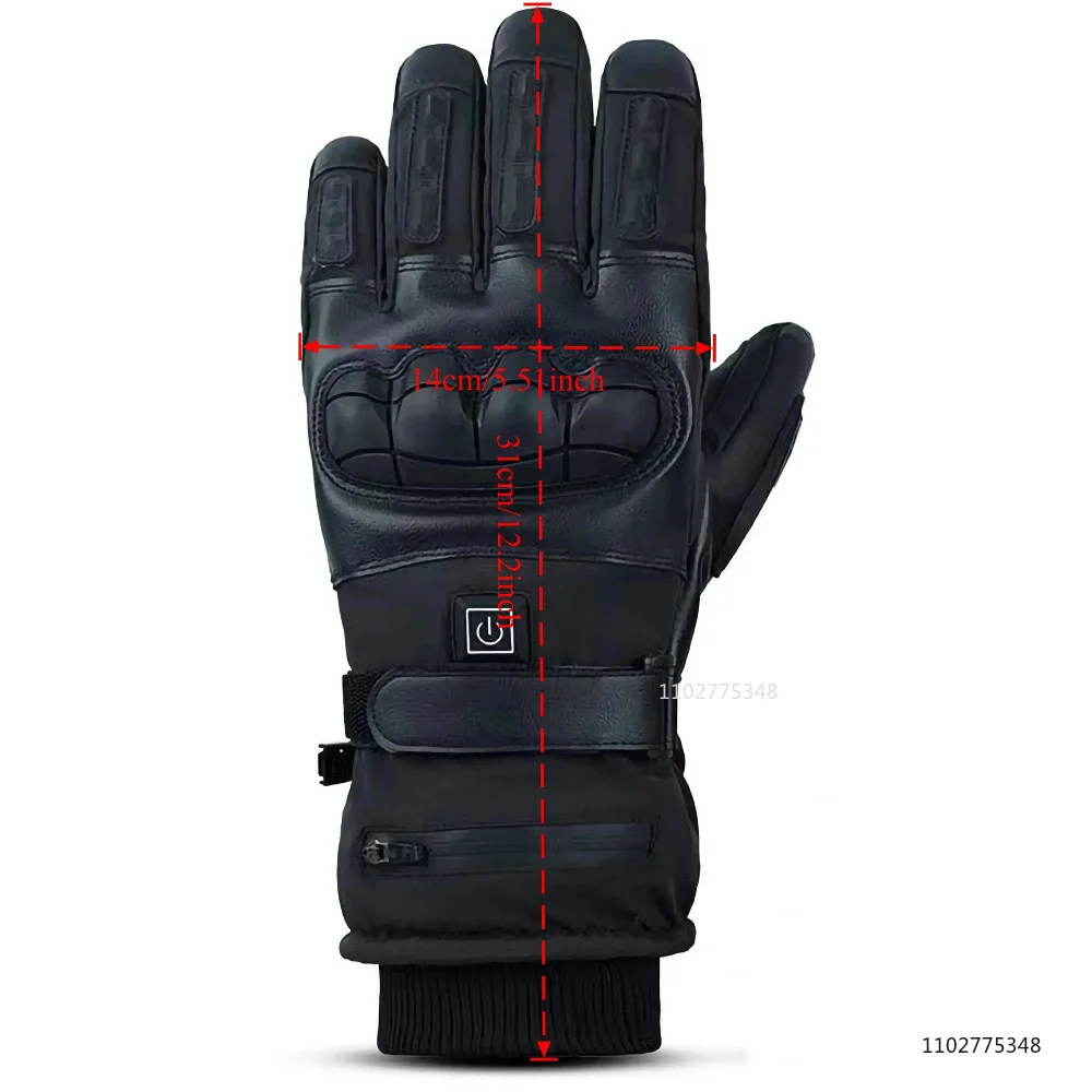 Beheizte Motorradhandschuhe, elektrisch beheizte Handschuhe, thermische Handwärmer, Snowboard-, Ski-, Fahrrad- und Outdoor-Winterhandschuhe – Detail 10