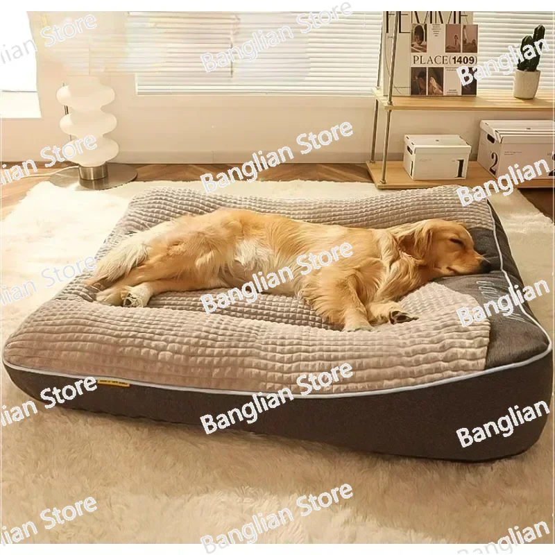 

Doghouse All-season Universal Medium and Large Dog Pet Sofa Golden Fur Bed Mat Pet House Winter Warm Sleeping Pad