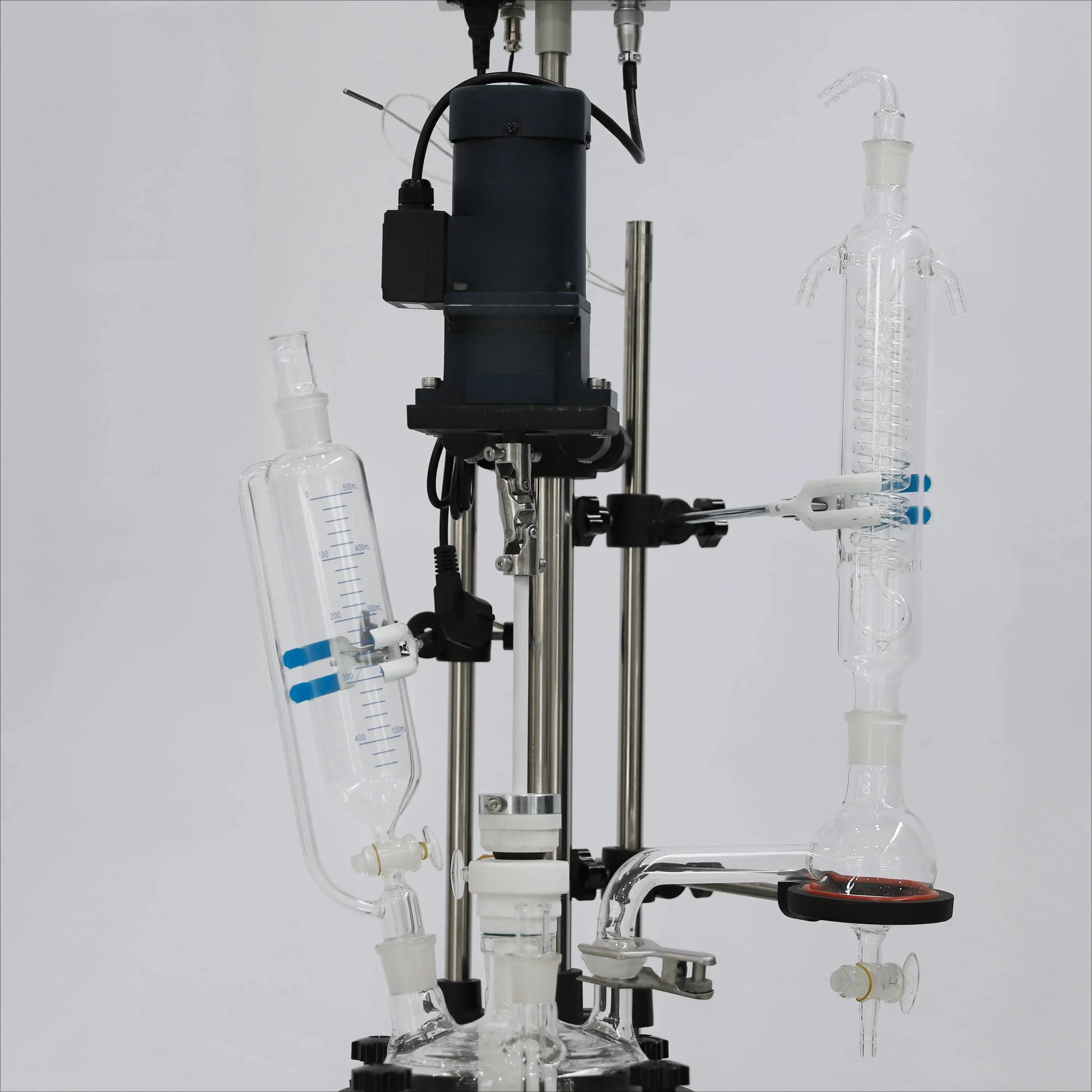1L 5L 10L 20L 50L 200L Jacketed Glass Vessel  With Motorized Lifting