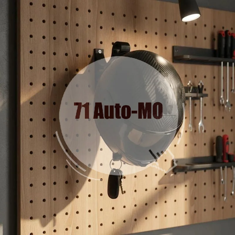 Wall Mount Motorcycle Helmet Holder Black Heavy Duty Multi-Function Hanger for Keys Hats Jackets Garage Storage Display