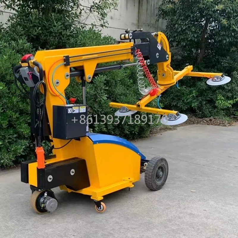 GLR400 GLR300 Movable Mobile Electric Glass Vacuum Lifter Crane Cart Hand-Pushed Flip Glass Suction Cup Articulated Robots