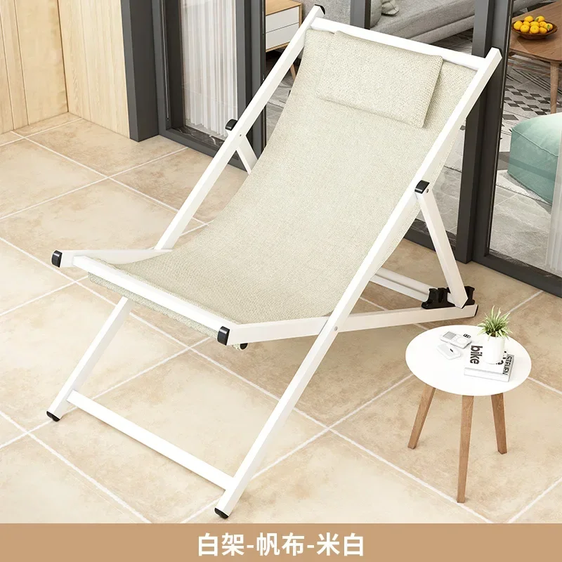 

Portable Folding Beach Chair Home Living Room Balcony Lounge Chair Outdoor Office Adjustable Nap Sillas Outdoor Furniture WKOC