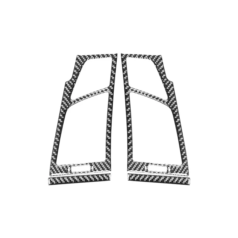 For BMW 1 Series E87 2008-2013 Carbon Fiber Car Instrument Panel Left Right Air Conditioning Outlet Frame Decoration Sticker