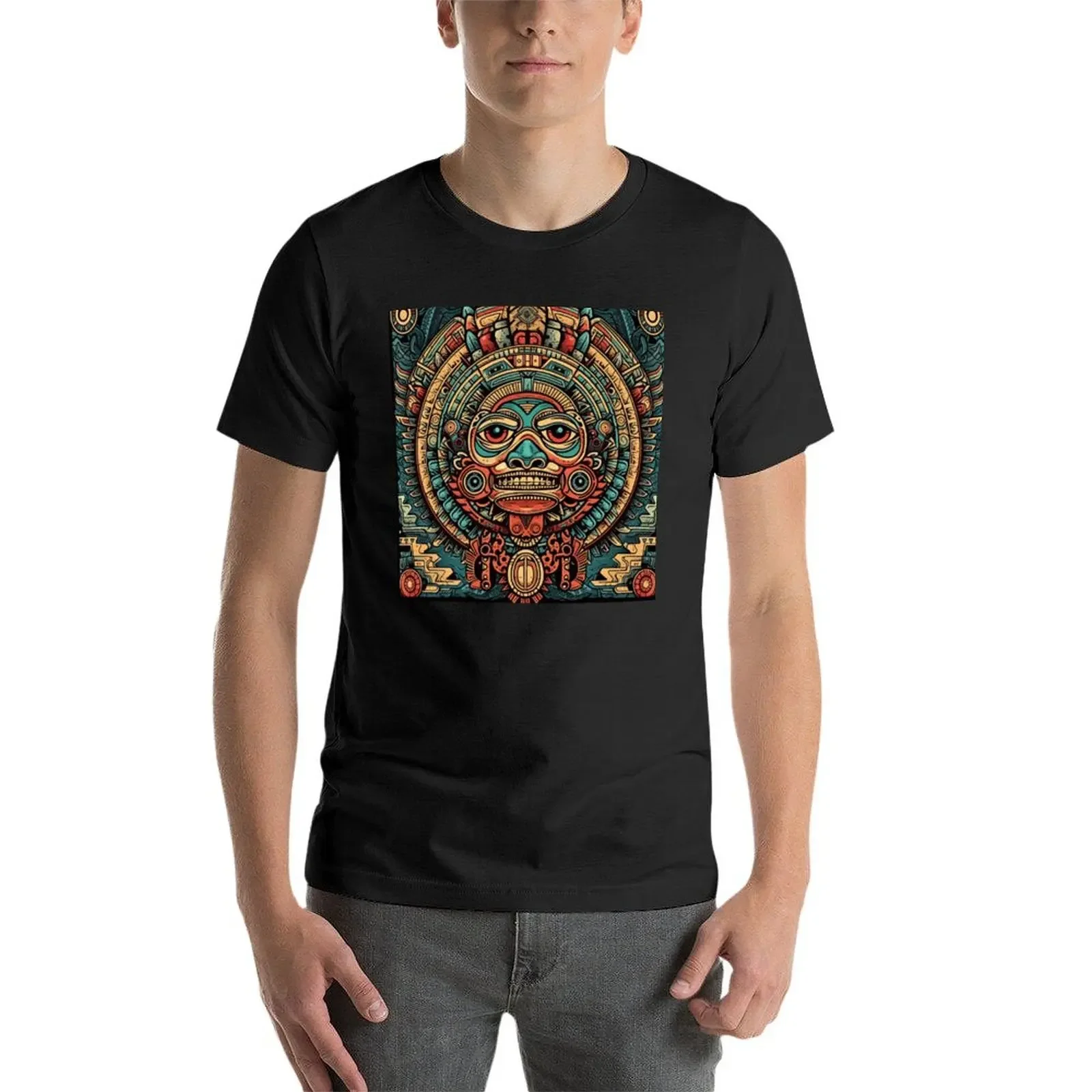 Aztec Warrior T-Shirt oversized t shirt quick-drying black t-shirts for men image 4
