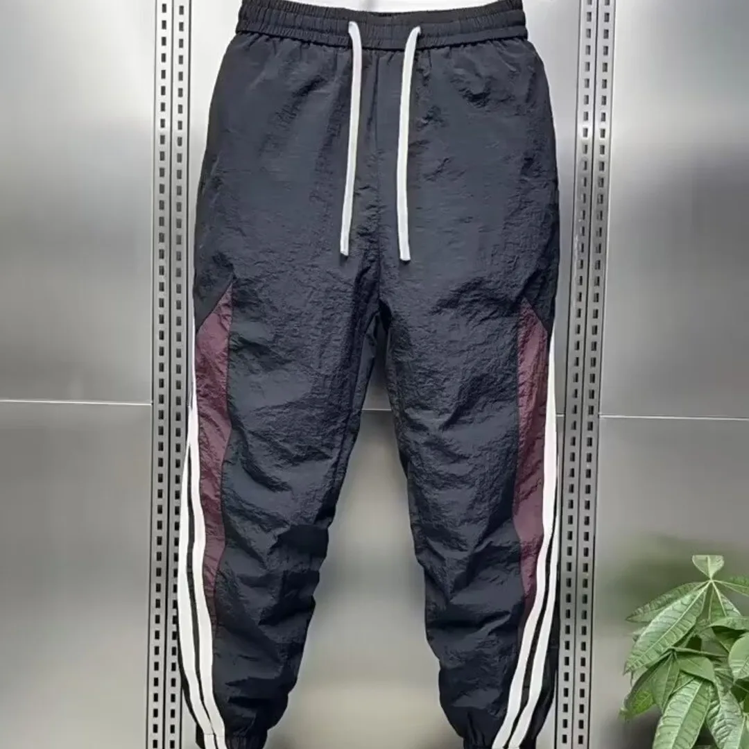 Men\'s Casual Straight Leg Baggy Hiphop Sports Gym Pants For Men Trousers Loose Trendy Hong Kong Style Mens Joggers Clothing