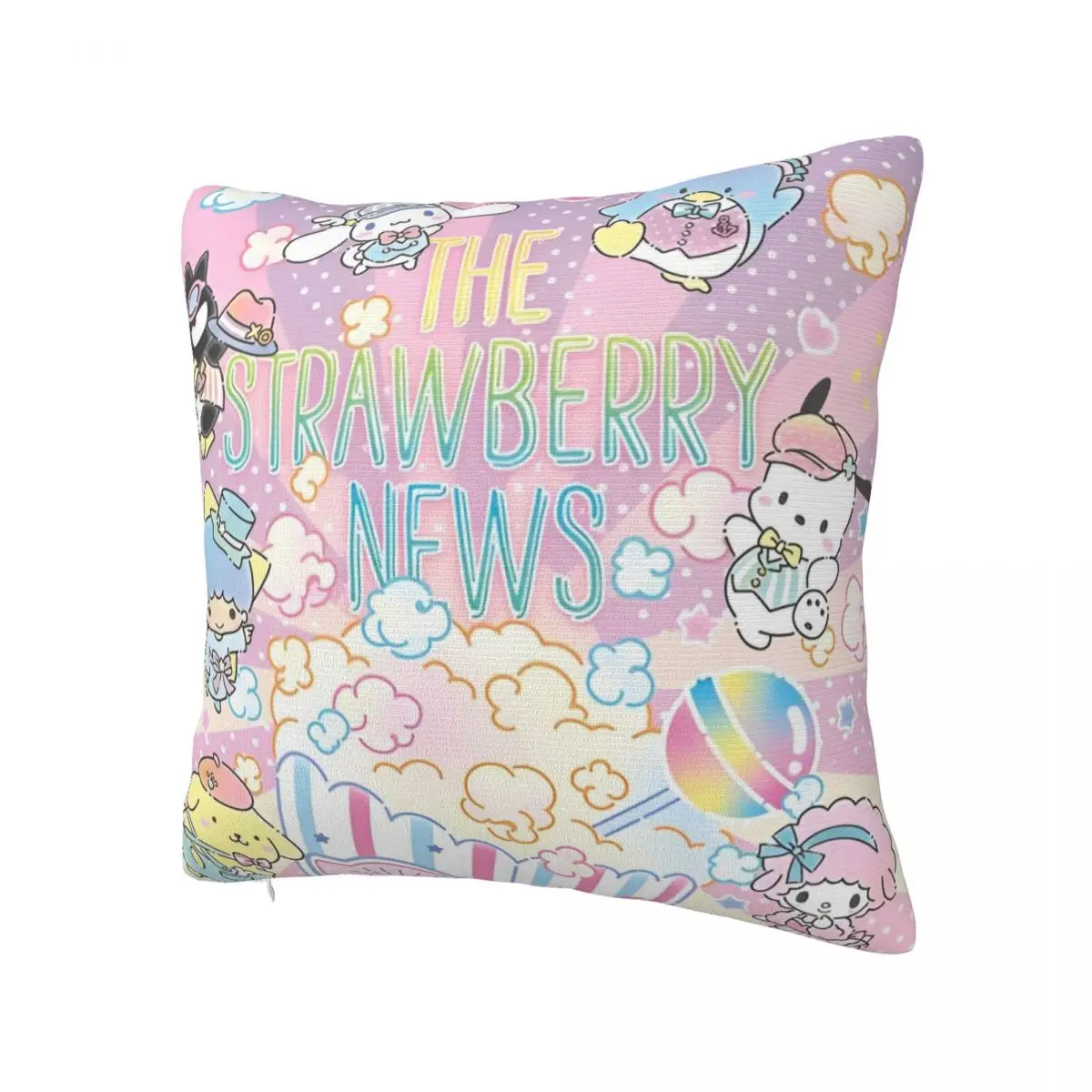 Printed Official Sanrio Kuromi Melody Hello Kitty Pillowcase Polyester Cushion Cover Cartoon Throw Pillow Case Cover Home 45cm