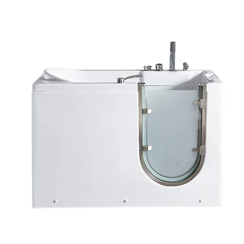 Walk-in elderly bathtub barrier-free door for home use