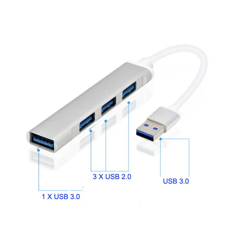 USB Tipo C Multi Splitter para PC, USB 3.0, USB 2.0, Alta Velocidade, 5Gbps, Multiporta A, Porta