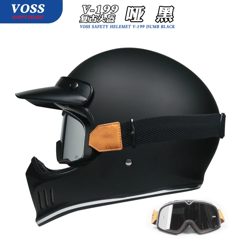 

Fashion Personalized Retro Motocross Scooter Electric Bike Helmet Sun Goggles Casco Moto Dot Approved Full Face Casuqe Kask Helm